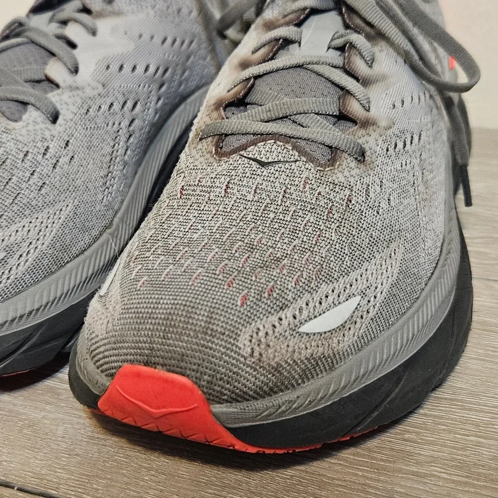 Women Hoka One One Clifton‎ 8 Gray Pink 1119394 SDPK Woman's Size 11 B